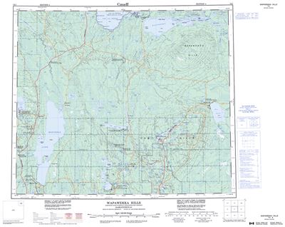 073I - WAPAWEKKA HILLS - Topographic Map