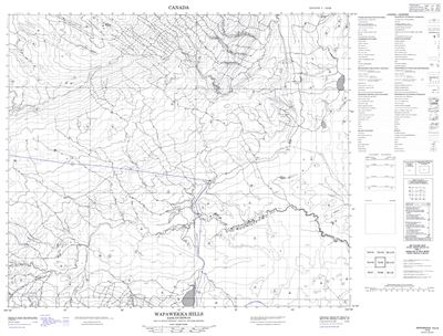 073I09 - WAPAWEKKA HILLS - Topographic Map