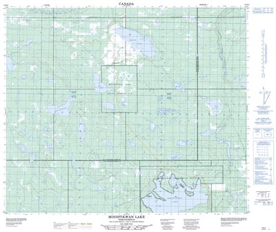 073K04 - MINISTIKWAN LAKE - Topographic Map