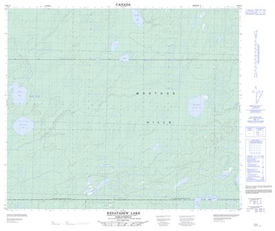 073K14 - KESATASEW LAKE - Topographic Map