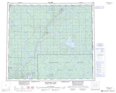 073M - WINEFRED LAKE - Topographic Map