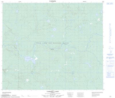 073M02 - CARIBOU LAKE - Topographic Map