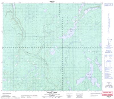 073M05 - BEHAN LAKE - Topographic Map