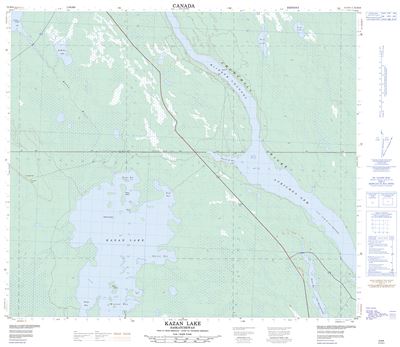073N09 - KAZAN LAKE - Topographic Map
