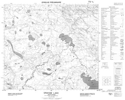 073N13 - GRAHAM LAKE - Topographic Map