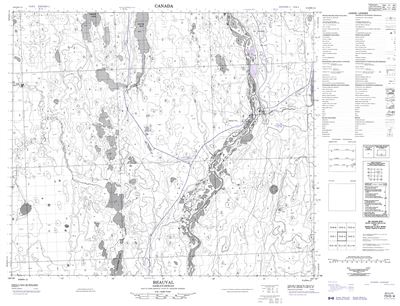 073O04 - BEAUVAL - Topographic Map