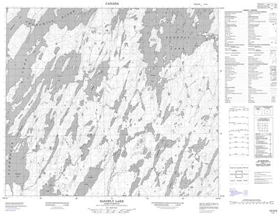 073O09 - SANDFLY LAKE - Topographic Map