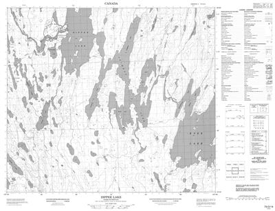 073O14 - DIPPER LAKE - Topographic Map