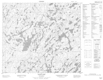 074A03 - NAGLE LAKE - Topographic Map