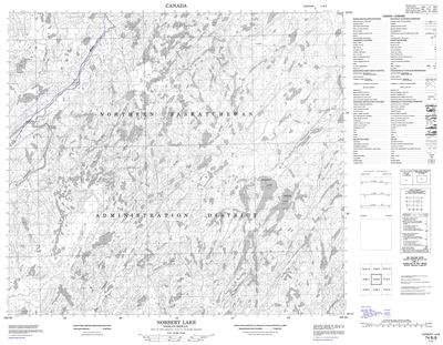 074B08 - NORBERT LAKE - Topographic Map