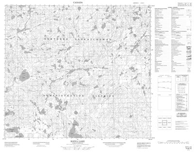 074B10 - BOFFA LAKE - Topographic Map