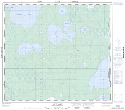 074D08 - GIPSY LAKE - Topographic Map