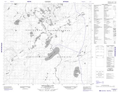 074F03 - DESCHARME LAKE - Topographic Map