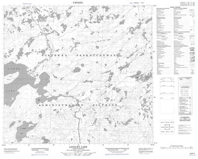 074F07 - LANGLEY LAKE - Topographic Map