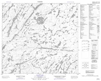 074H01 - BAILEY LAKE - Topographic Map