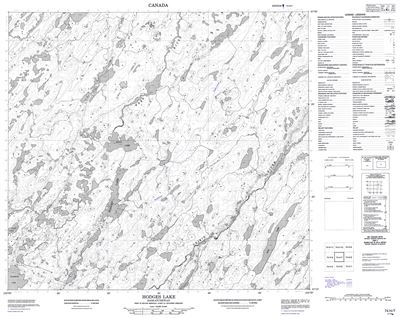 074H07 - HODGES LAKE - Topographic Map