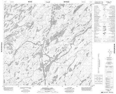 074H09 - MCDOWELL LAKE - Topographic Map