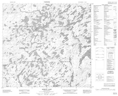 074H14 - KIRSCH LAKE - Topographic Map