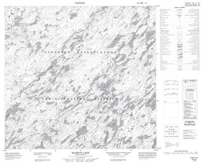 074I02 - BLIXRUD LAKE - Topographic Map