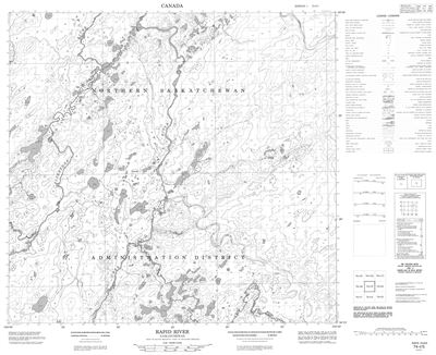 074I05 - RAPID RIVER - Topographic Map