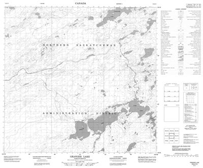 074I11 - GRANGER LAKE - Topographic Map