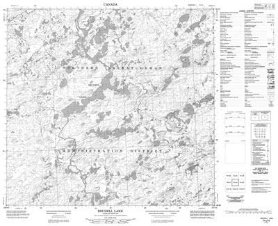 074J04 - BRUDELL LAKE - Topographic Map