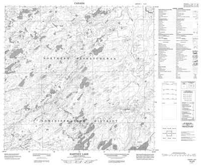 074J09 - HARTNEY LAKE - Topographic Map