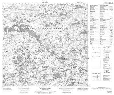 074J14 - SQUIRREL LAKE - Topographic Map