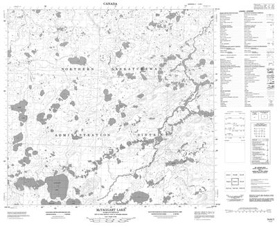 074K01 - MCTAGGART LAKE - Topographic Map