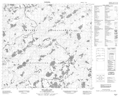 074K02 - MILLARD LAKE - Topographic Map