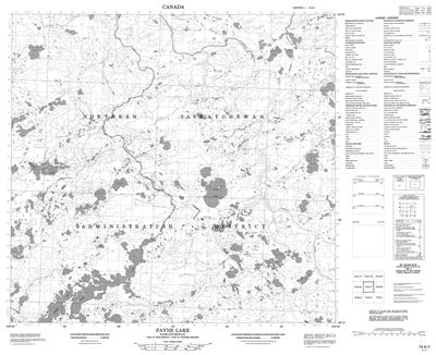 074K07 - PAYNE LAKE - Topographic Map