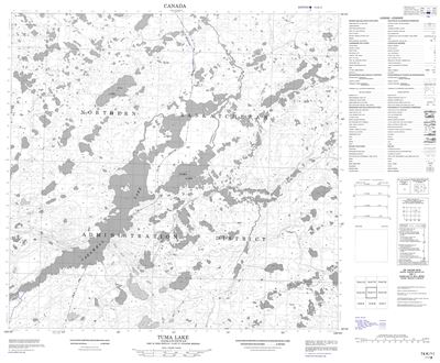074K11 - TUMA LAKE - Topographic Map