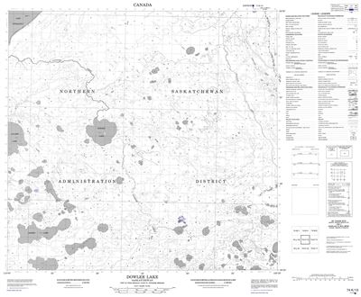 074K13 - DOWLER LAKE - Topographic Map