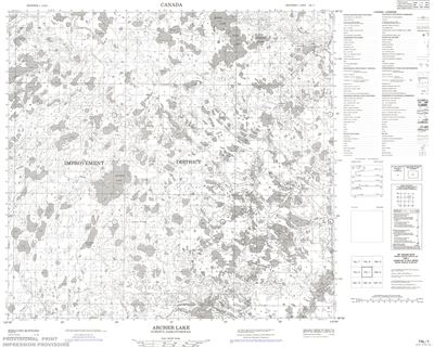 074L01 - ARCHER LAKE - Topographic Map