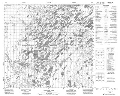 074L02 - LAROCQUE LAKE - Topographic Map