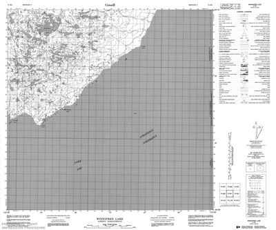 074M01 - WINNIFRED LAKE - Topographic Map