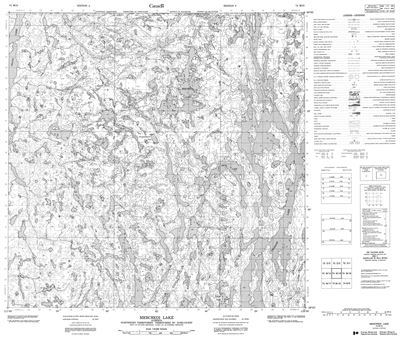 074M15 - MERCREDI LAKE - Topographic Map