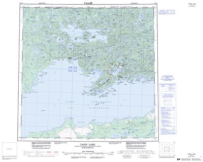 074N - TAZIN LAKE - Topographic Map