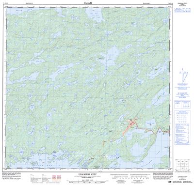 074N10 - URANIUM CITY - Topographic Map