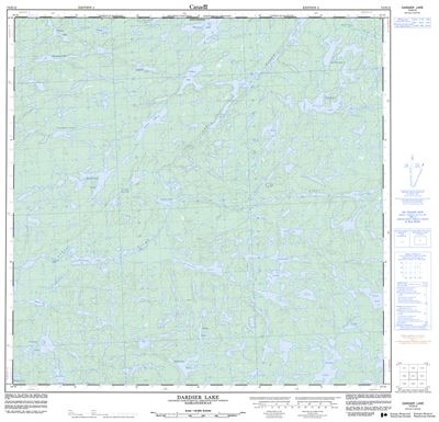 074O13 - DARDIER LAKE - Topographic Map