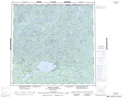 074P - STONY RAPIDS - Topographic Map