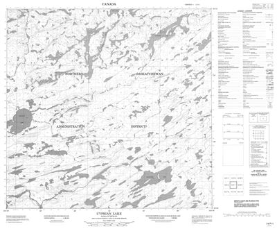 074P01 - CYPRIAN LAKE - Topographic Map
