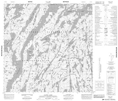 074P15 - GASTE LAKE - Topographic Map