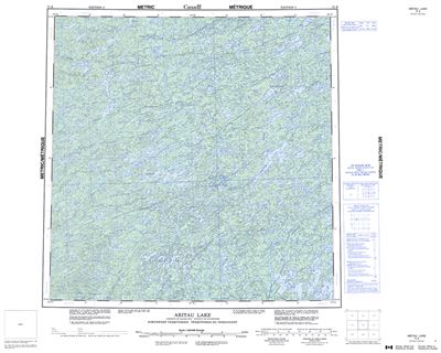 075B - ABITAU LAKE - Topographic Map