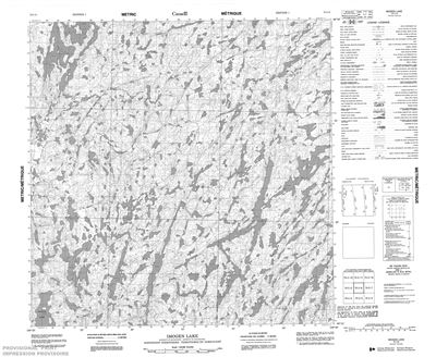 075C06 - IMOGEN LAKE - Topographic Map