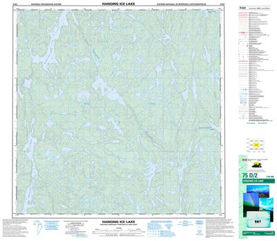 075D02 - HANGING ICE LAKE - Topographic Map