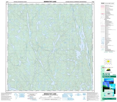075D10 - BENNA THY LAKE - Topographic Map