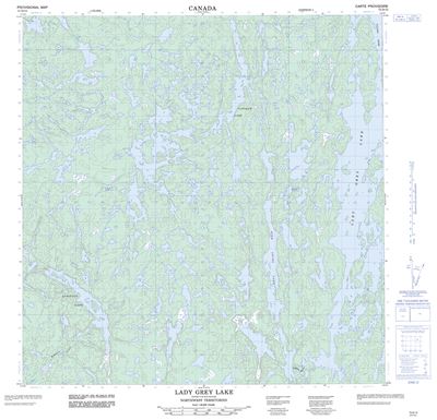 075D15 - LADY GREY LAKE - Topographic Map