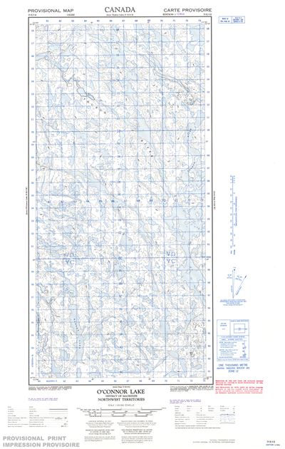 075E05E - O'CONNOR LAKE - Topographic Map