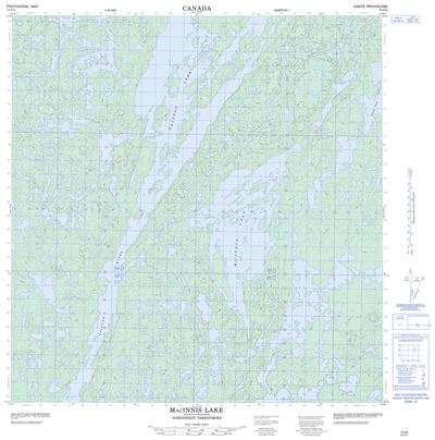 075E08 - MACINNIS LAKE - Topographic Map